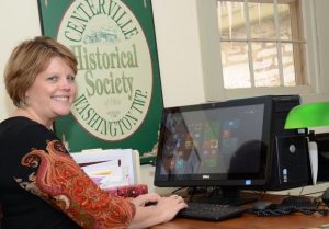 CENTERVILLE HISTORICAL SOCIETY - The Centerville Historical Society's bookkeepers love the new computer they were able to purchase with a CWF grant.